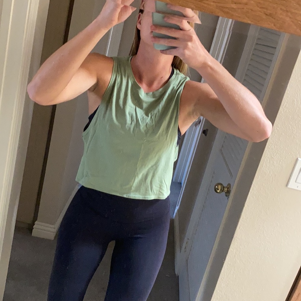 Lululemon Athletica Green Crop Top